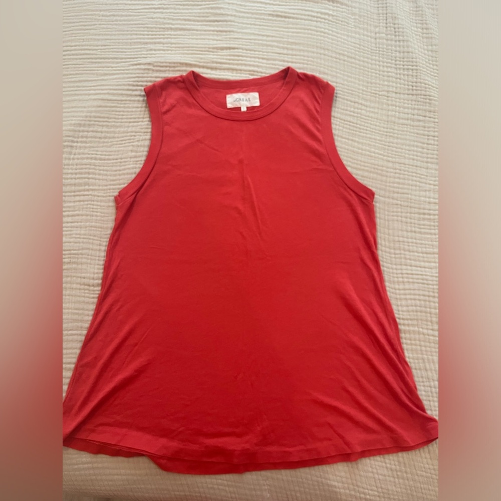 The Great, Women's Crew Red Sleeveless Tank Top, Size 1, 100% Cotton, like new